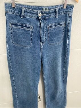 Donna Ida Kate Patch Pocket Blue Women's wide-Leg Jeans